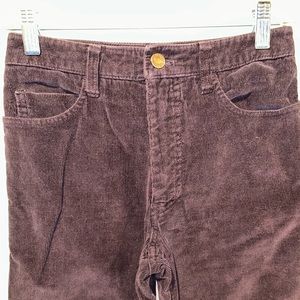 Calvin Klein Women's Corduroy Straight Leg Pants in Dark Brown